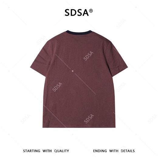9213SDSA男装2026新款高贵轻奢百搭显瘦撞色条纹刺绣爱心圆领短袖T恤 商品图5