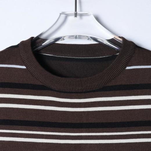 M188SDSA男装2026新款高贵轻奢老钱风撞色条纹圆领短袖T恤百搭时尚 商品图2