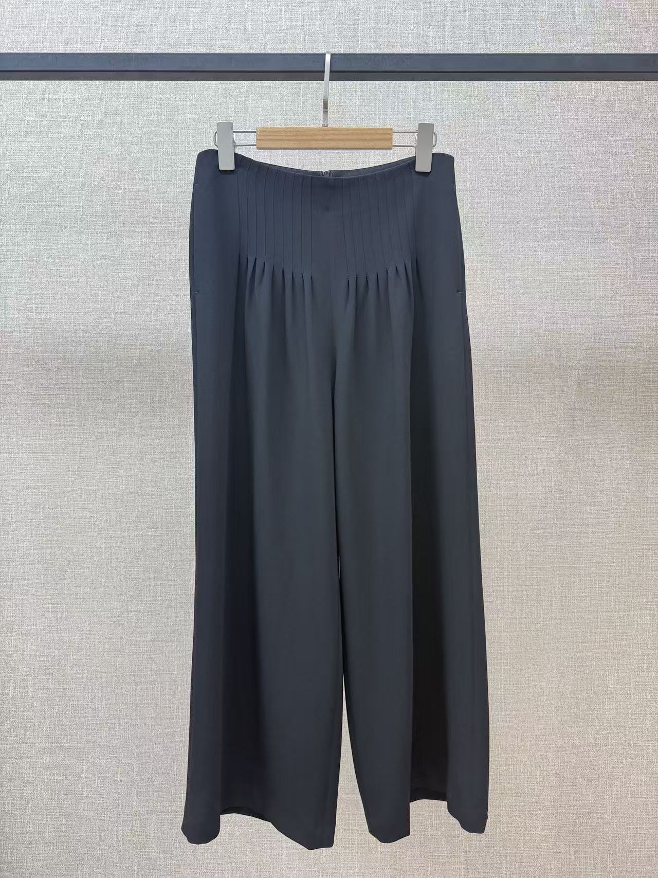 设计风腰抽褶裤