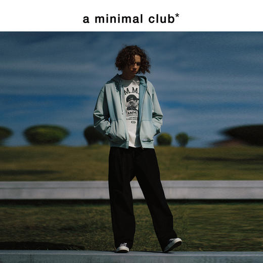 a minimal club重磅460克100%棉毛圈布拉链夹克连帽卫衣AM5BST06 商品图1