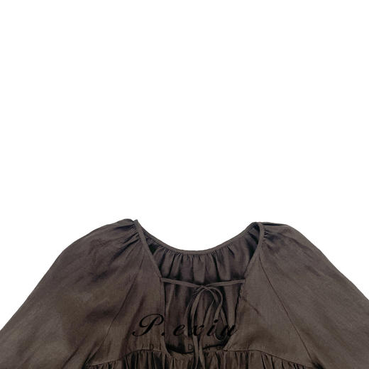 04-8潘依绣丁丁宠粉100%亚麻慵懒松弛感气质中长款连衣裙 W-61243 商品图2