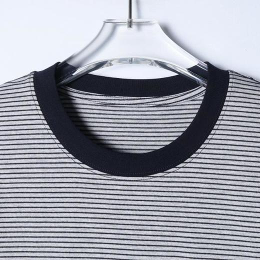 9213SDSA男装2026新款高贵轻奢百搭显瘦撞色条纹刺绣爱心圆领短袖T恤 商品图2