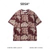 SDSA男装2026新款高贵轻奢时尚撞色植物花卉圆领短袖T恤百搭宽松 商品缩略图1