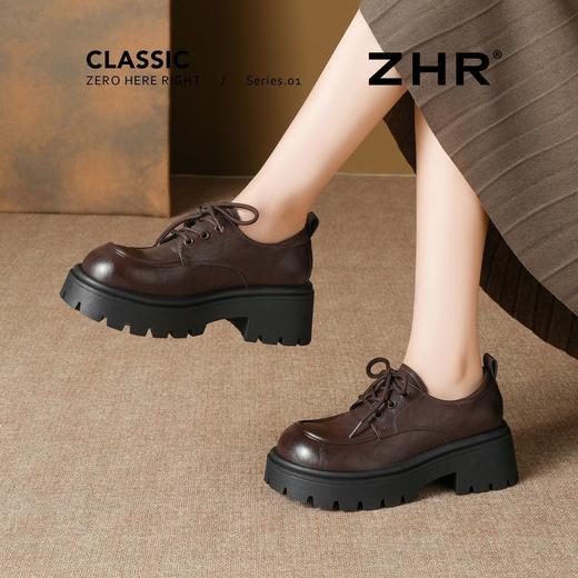 ZHR则则复古厚底增高英伦单鞋2025秋季新款百搭时尚气质通勤女鞋 商品图8