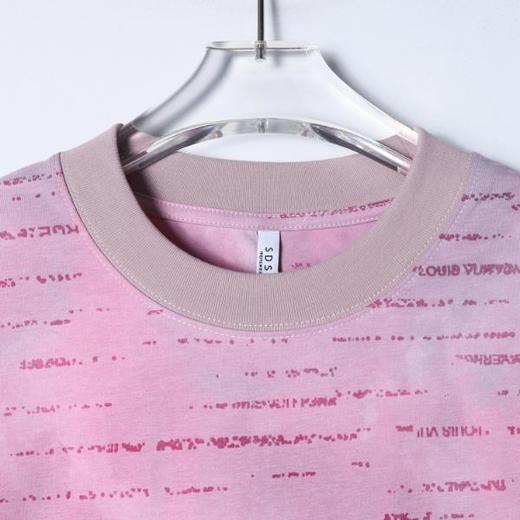 26T129SDSA男装2026新款高贵轻奢时尚扎染虚线印花设计圆领短袖T恤百搭 商品图2