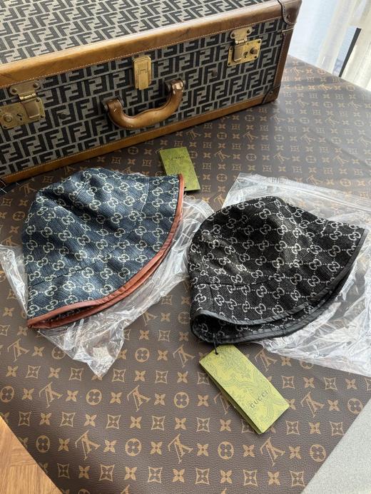 古驰 丹宁系列  老花 渔夫帽 黑色/蓝色（CO） 商品图1