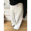 白色阔腿弯刀牛仔裤 女2026春季新款高腰宽松显瘦裤 垂感直筒镰刀裤子 商品缩略图4