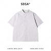 56019SDSA男装2026新款高贵轻奢潮牌简约纯色立领短袖衬衫百搭时尚衬衣 商品缩略图1