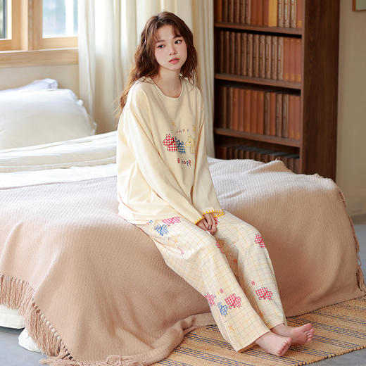 爱帝女式圆领套头长袖家居服 商品图6