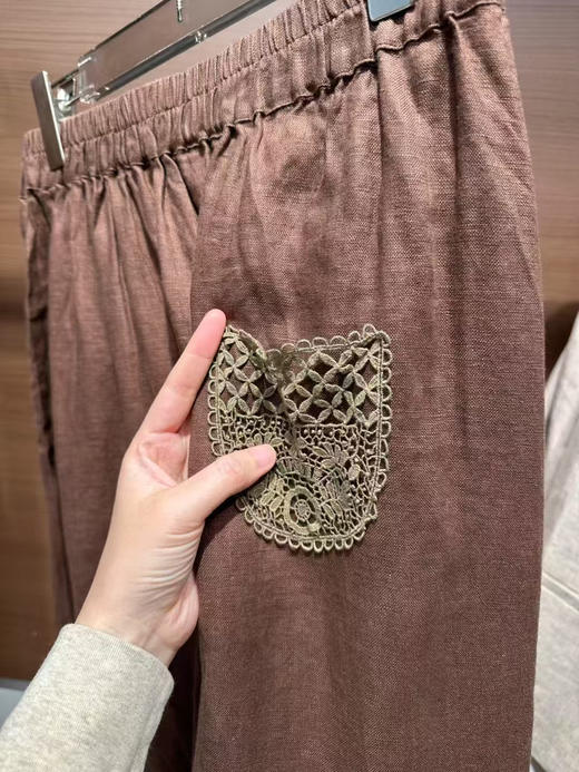 原单新款松紧腰苎麻长半裙（均码90-140） 商品图2