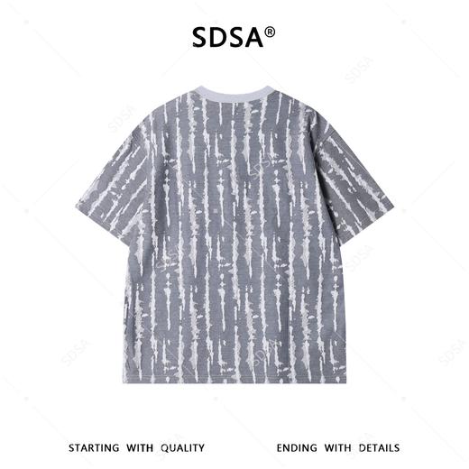 25SS002SDSA男装2026新款高贵轻奢美式撞色提花圆领短袖T恤百搭宽松上衣 商品图4