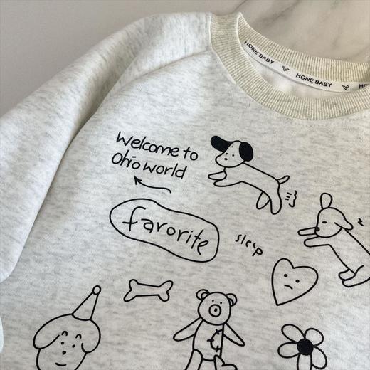 赫迪熊儿童套装男女童春洋气休闲男女童秋季时尚韩版运动卫衣裤两件套80-130 商品图3