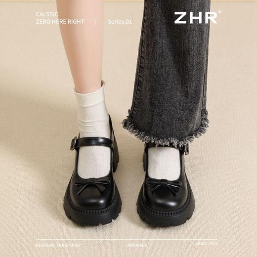 ZHR则则时尚百搭玛丽珍鞋厚底蝴蝶结单鞋2025新款气质女鞋小皮鞋 商品图7