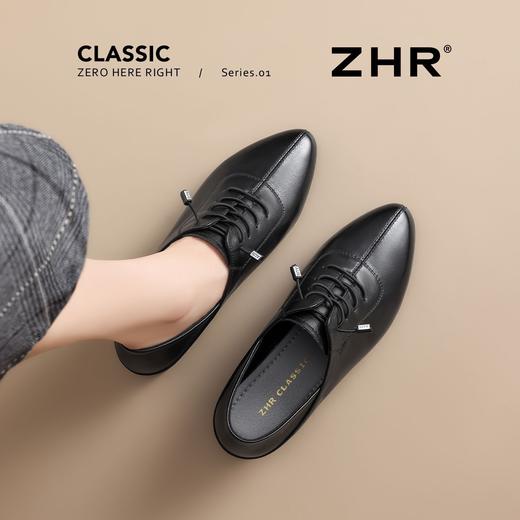 ZHR则则真皮时尚尖头妈妈单鞋2025新款轻便百搭舒适通勤气质皮鞋 商品图9