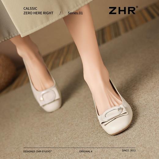 ZHR则则浅口单鞋女2025新款春季法式粗跟百搭小皮鞋舒适休闲女鞋 商品图6