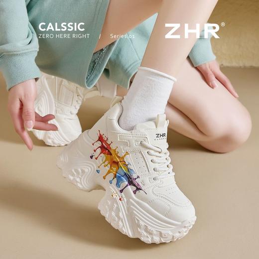 【增高8cm】ZHR则则厚底增高老爹鞋女春季小个子高颜值休闲运动鞋 商品图0