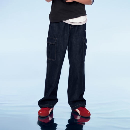 PUMA彪马童装2026夏季新款儿童男童长裤牛仔裤时尚潮流 商品图1