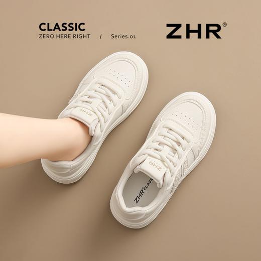 ZHR厚底增高小白鞋2025秋校园风学生百搭运动鞋小个子松糕底女鞋 商品图7