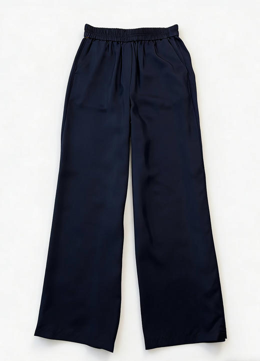 纯尾Th26新款藏青斜纹松紧腰阔腿裤。 自己备注号码 商品图5