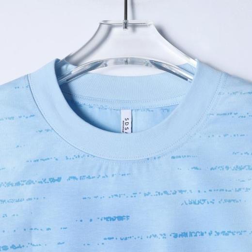 26T129SDSA男装2026新款高贵轻奢时尚扎染虚线印花设计圆领短袖T恤百搭 商品图4