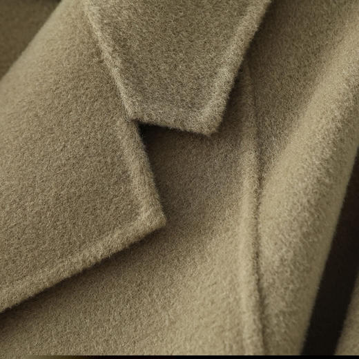 丁摩 100%羊毛秋冬新款纯羊毛双面绒呢子大衣女中长款韩版毛呢外套时髦6ZF-811 商品图1