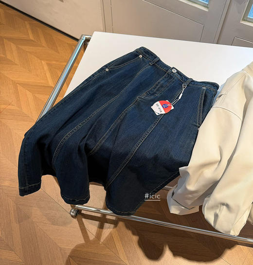 小禾复古A字牛仔裙半裙 商品图7