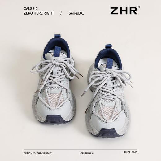 【增5.5cm】ZHR则则高校风厚底老爹鞋女2025春秋显脚小运动休闲鞋 商品图9