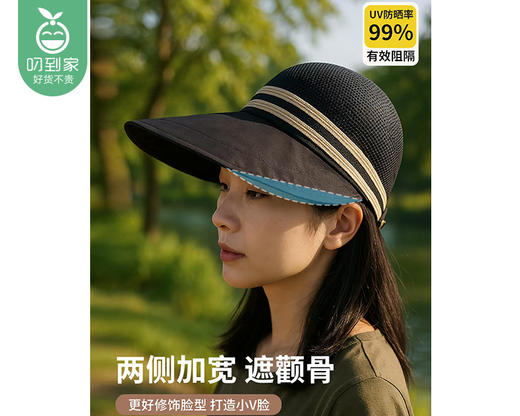 鲸晟透气大檐防晒帽-杏色（帽围可调节54-58cm/顶） 商品图4