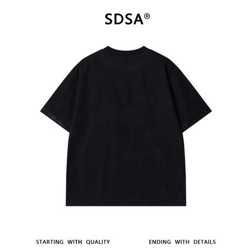 26T158SDSA男装2026新款高贵轻奢时尚简约重工镶珠子设计圆领短袖T恤潮 商品图5