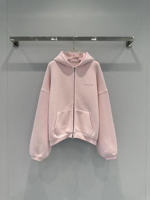 亚历山大王 26新款 粉色钻绳拉链卫衣 商品图0