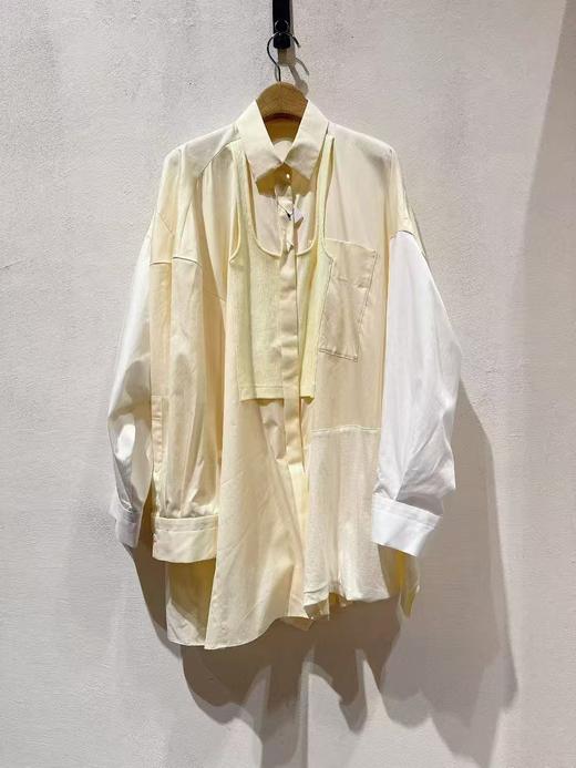 女款拼接长袖衬衫ji 商品图0