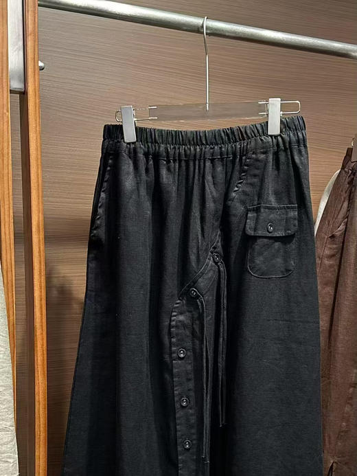 原单新款松紧腰苎麻长半裙（均码90-140） 商品图8