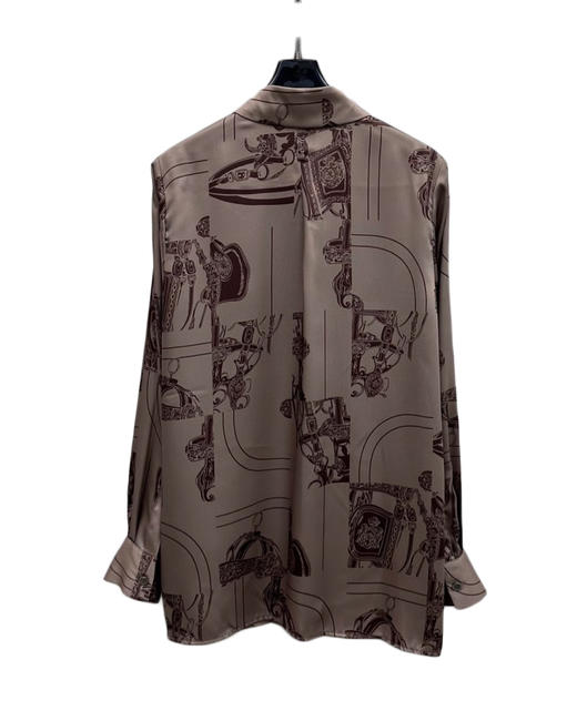 女款丝质印花长袖衬衫 可配套装zo 商品图1