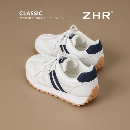 ZHR拼接皮面休闲阿甘鞋女2025新款轻便增高运动鞋超软透气百搭女 商品图8