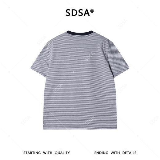 9213SDSA男装2026新款高贵轻奢百搭显瘦撞色条纹刺绣爱心圆领短袖T恤 商品图5