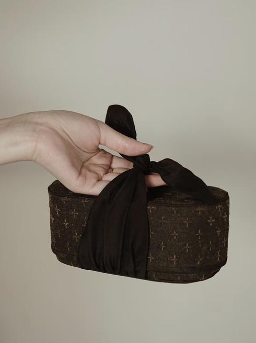 清如许优选｜古布蝴蝶结手拎茶器收纳盒 便携茶盒 可放行李箱 商品图6