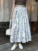 女款绸质花卉印花半裙ba010 商品缩略图3