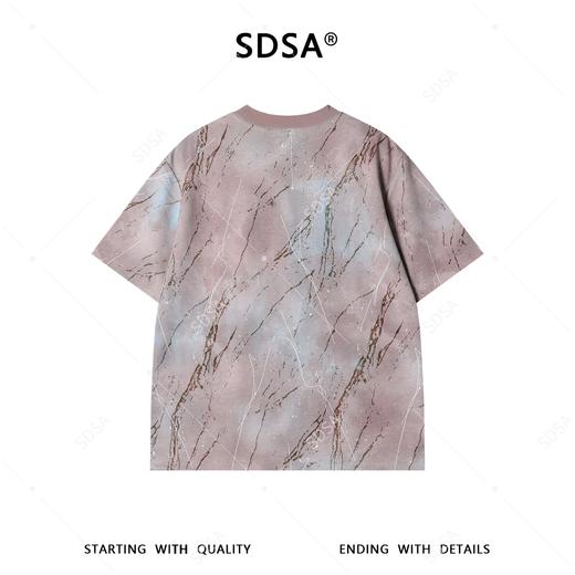 26T152SDSA男装2026新款高贵轻奢时尚扎染凌乱线条印花圆领短袖T恤百搭 商品图5