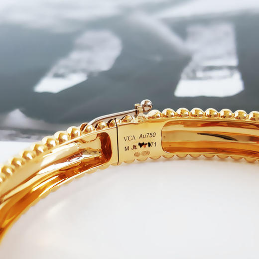 【95新】VCA梵克雅宝Perlee系列VCARP0X200 18K黄金Perlee pearls of gold五排金珠手镯M码女士090326HS13 商品图5