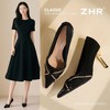 ZHR则则蝴蝶结珍珠链高跟鞋女鞋2025新款法式优雅气质浅口细跟鞋 商品缩略图6