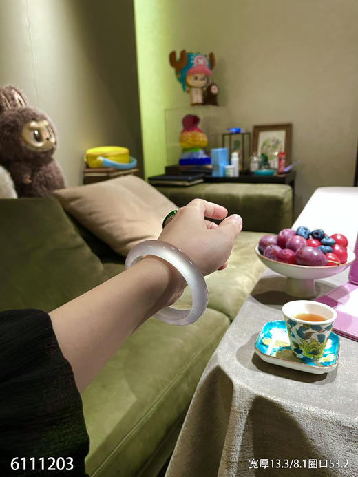 玻璃种手镯【6111203】圈口53.2~具体价格微信咨询 商品图0