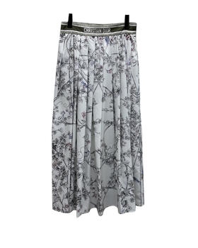 女款绸质花卉印花半裙ba010