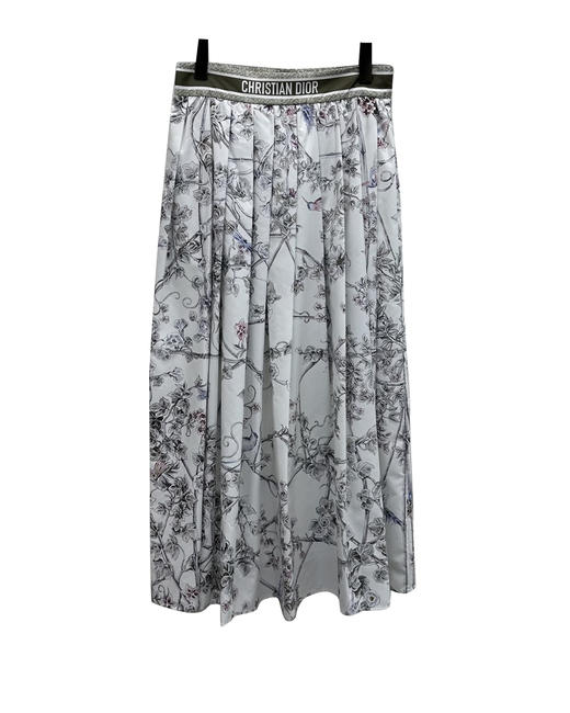 女款绸质花卉印花半裙ba010 商品图0