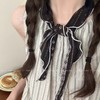韩系文艺风黑白条纹丝巾 女2026新款 小众高奢感百搭领巾 氛围感配饰 百搭配饰 商品缩略图0