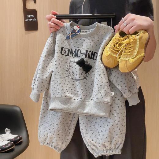 赫迪熊儿童春秋季新款卫衣套装可爱女童卫衣卫裤韩版外穿卫衣套装80-130★★★娃娃优选 商品图1