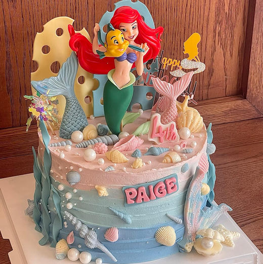 美人鱼主题奶油蛋糕 商品图0