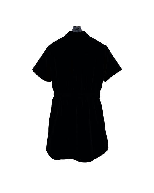 女款丝绒收腰短袖连衣裙he020 商品图1