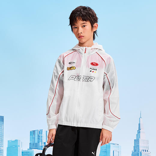 PUMA彪马童装2026夏季新款儿童男童梭织便服防晒衣连帽轻薄 商品图4