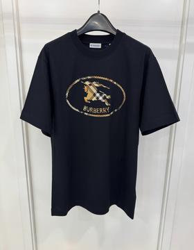 男款刺绣logo短袖T恤he007