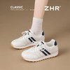 ZHR拼接皮面休闲阿甘鞋女2025新款轻便增高运动鞋超软透气百搭女 商品缩略图1